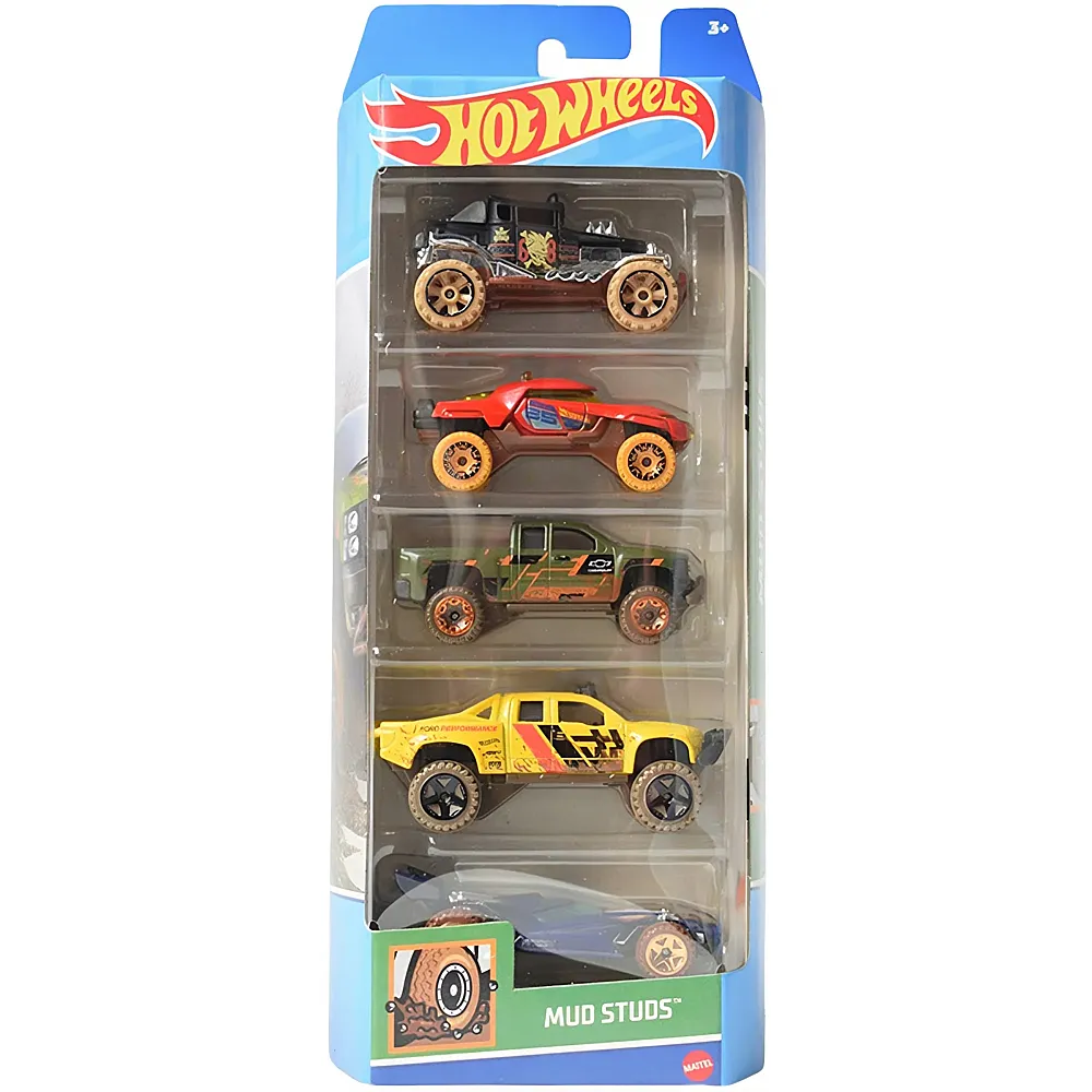 Hot Wheels 5er Geschenkset Mud Studs 1:64 | Spielzeugauto