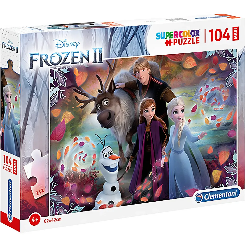Clementoni Puzzle Supercolor Maxi Disney Frozen 104Teile | Puzzle 105 ...