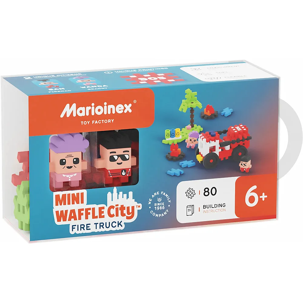Marioinex Mini Waffle Feuerwehrauto - 80 Teile