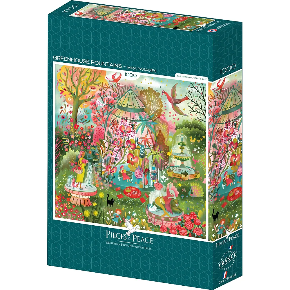 Pieces & Peace Puzzle Mira Paradies Greenhouse Fountains 1000Teile