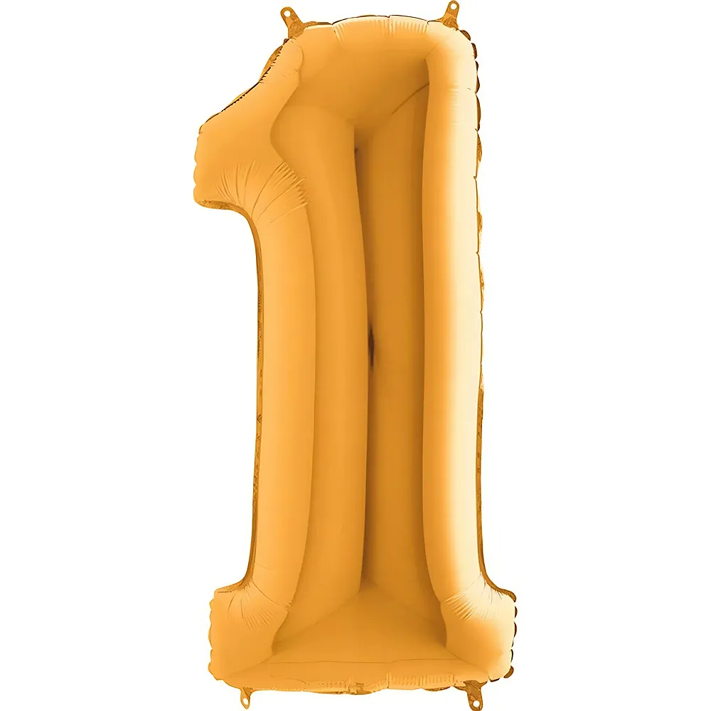 Grabo Megaloons Folienballon Zahl 1 gold - 102 cm