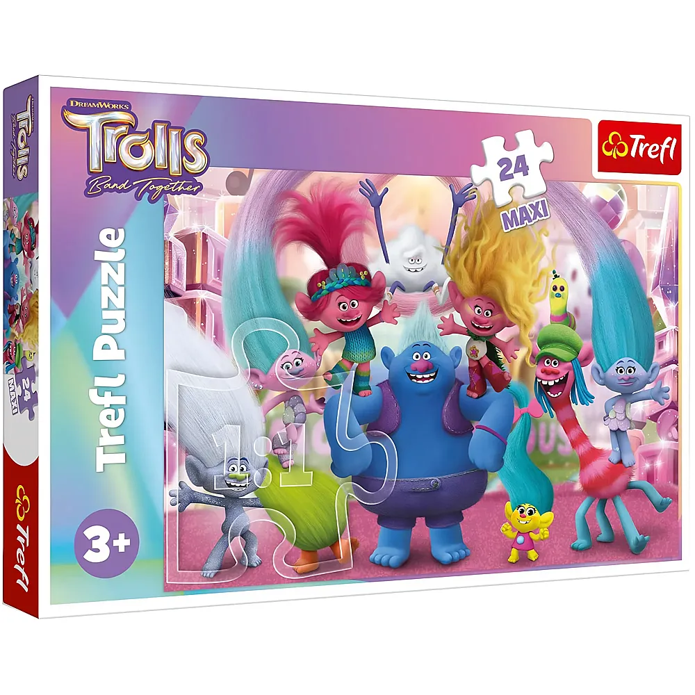 Trefl Puzzle Trolls Band Together - 24 Teile