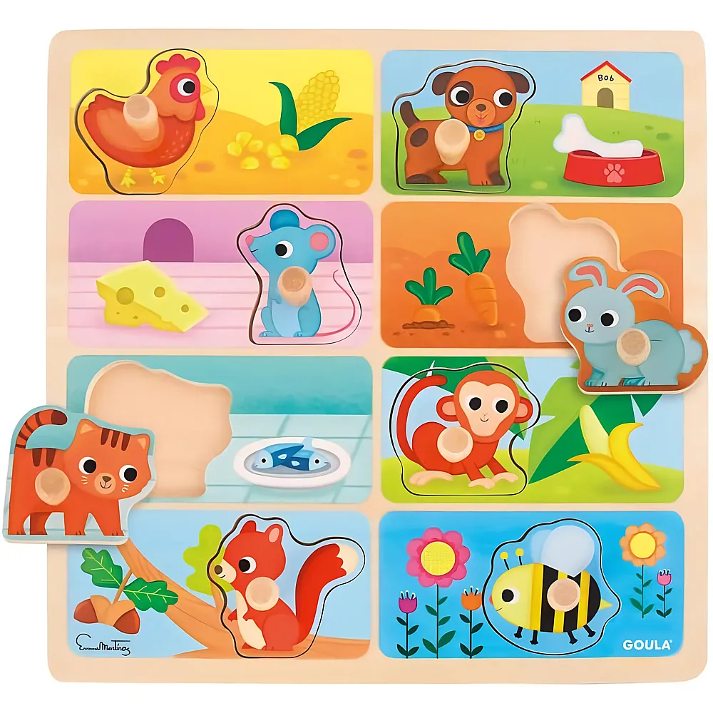 meinspielzeug - Jumbo Goula Mein Lieblingsessen 8Teile | Kleinkind-Puzzle