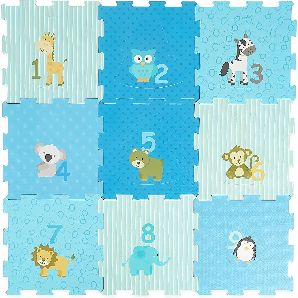 Bieco Baby-Puzzlematte, 18-teilig, Schaumstoff f�r Babys und Kinder
