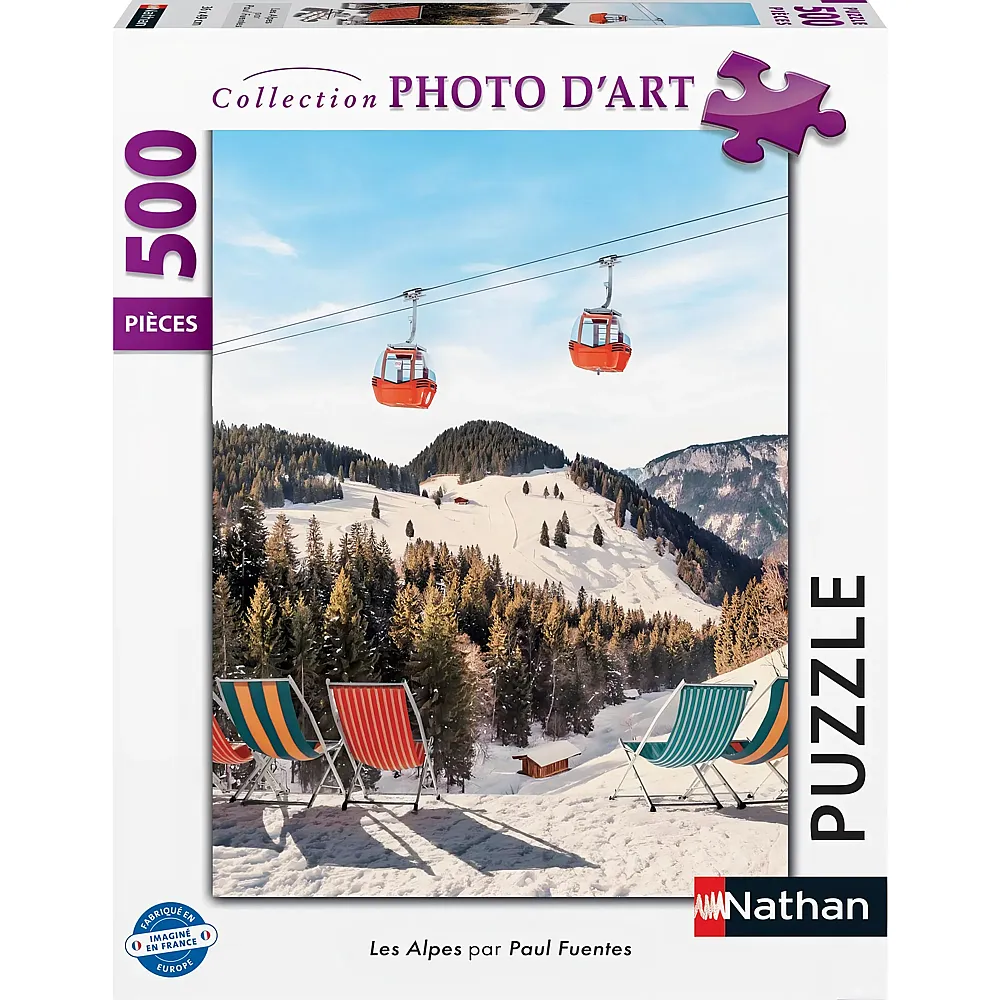 Nathan Puzzle Collection Photo d'Art Die Alpen - Paul Fuentes Design 500Teile