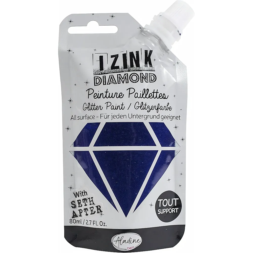 Aladine Izink Izink Diamond Dunkelblau - 80 ml | Farbe & Kreide