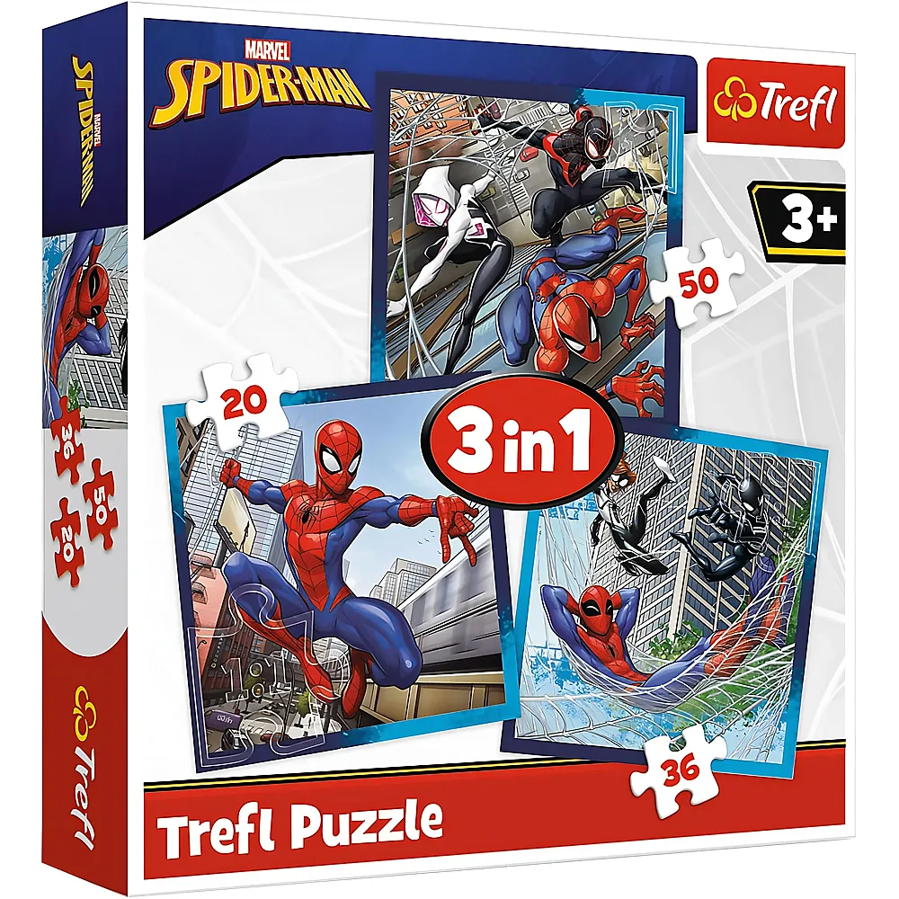 Trefl Puzzle 3in1 Spiderman 20-50