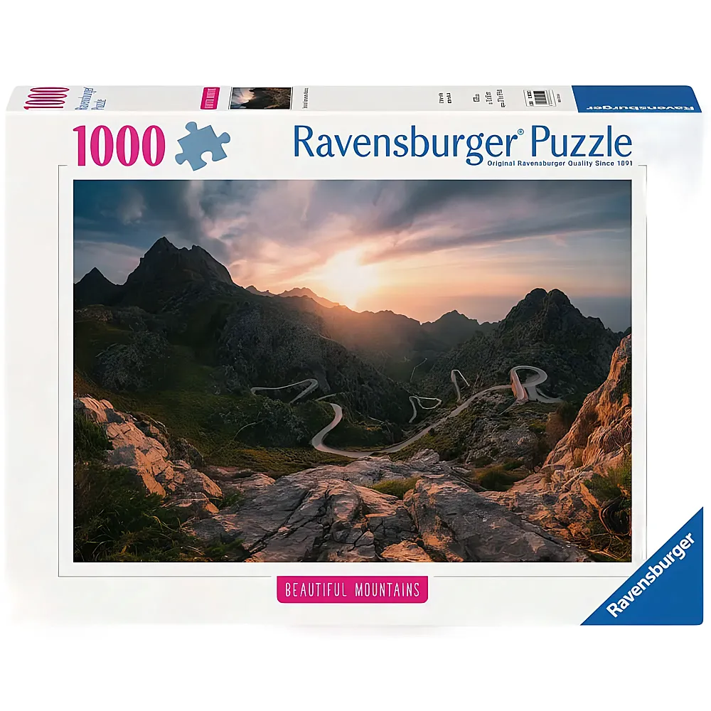 Ravensburger Puzzle Beautiful Mountains Serra de Tramuntana, Mallorca - 1000 Teile