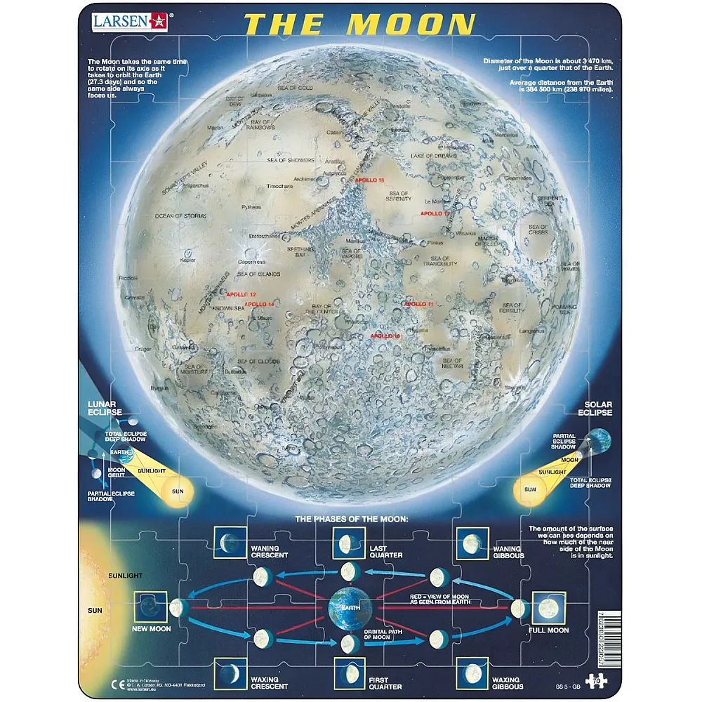 meinspielzeug - Larsen Puzzle The Moon - English | Rahmenpuzzle