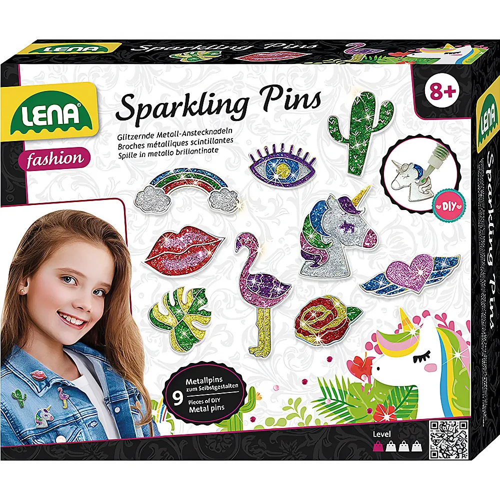 Lena Metal Sparkling Pin