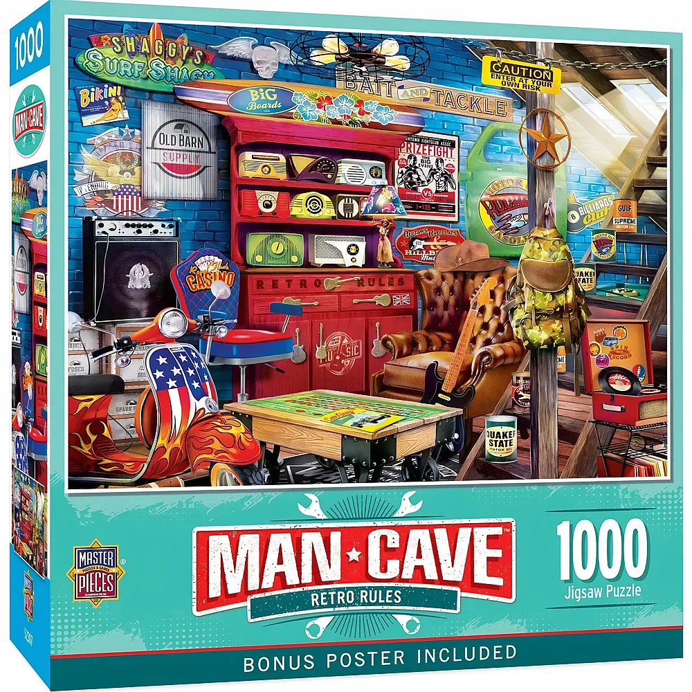 Master Pieces Puzzle Man Cave Nostalgie - 1000 Teile