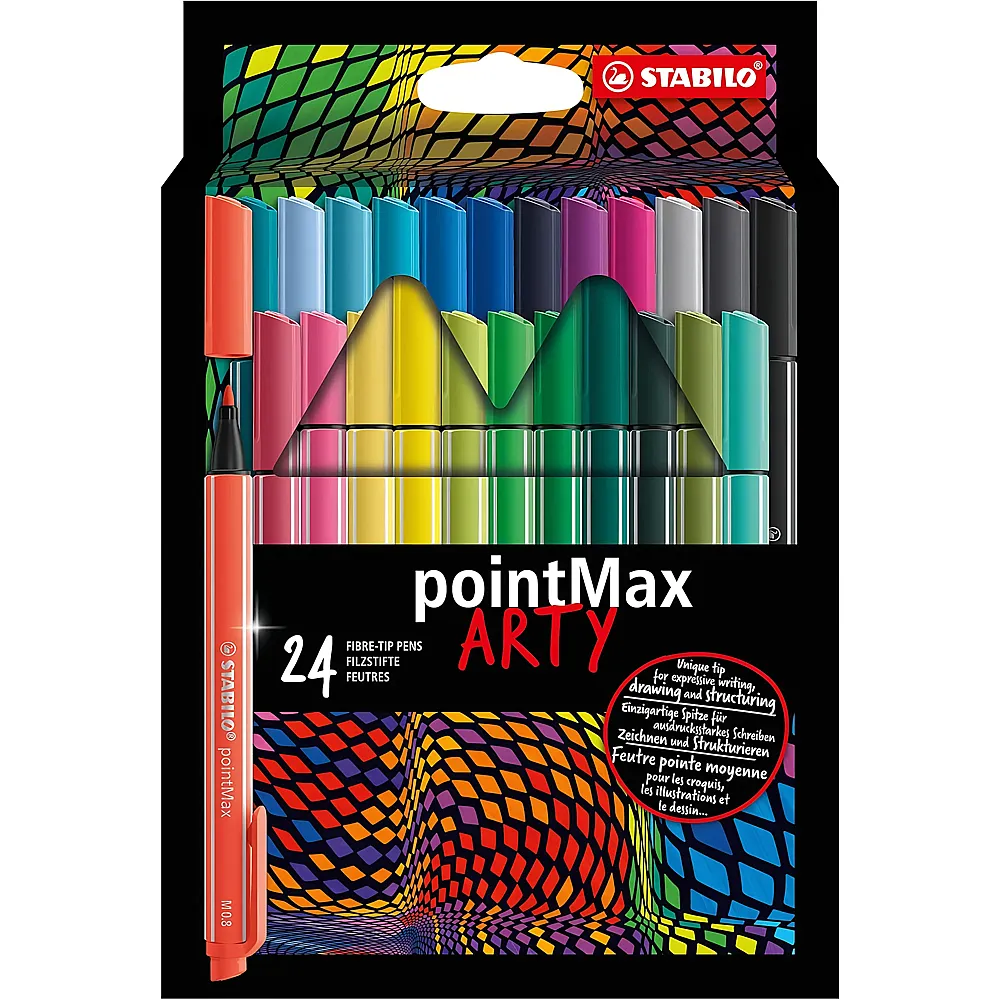 Stabilo Arty Filzschreiber pointMax - 24 Teile | Farbe & Kreide