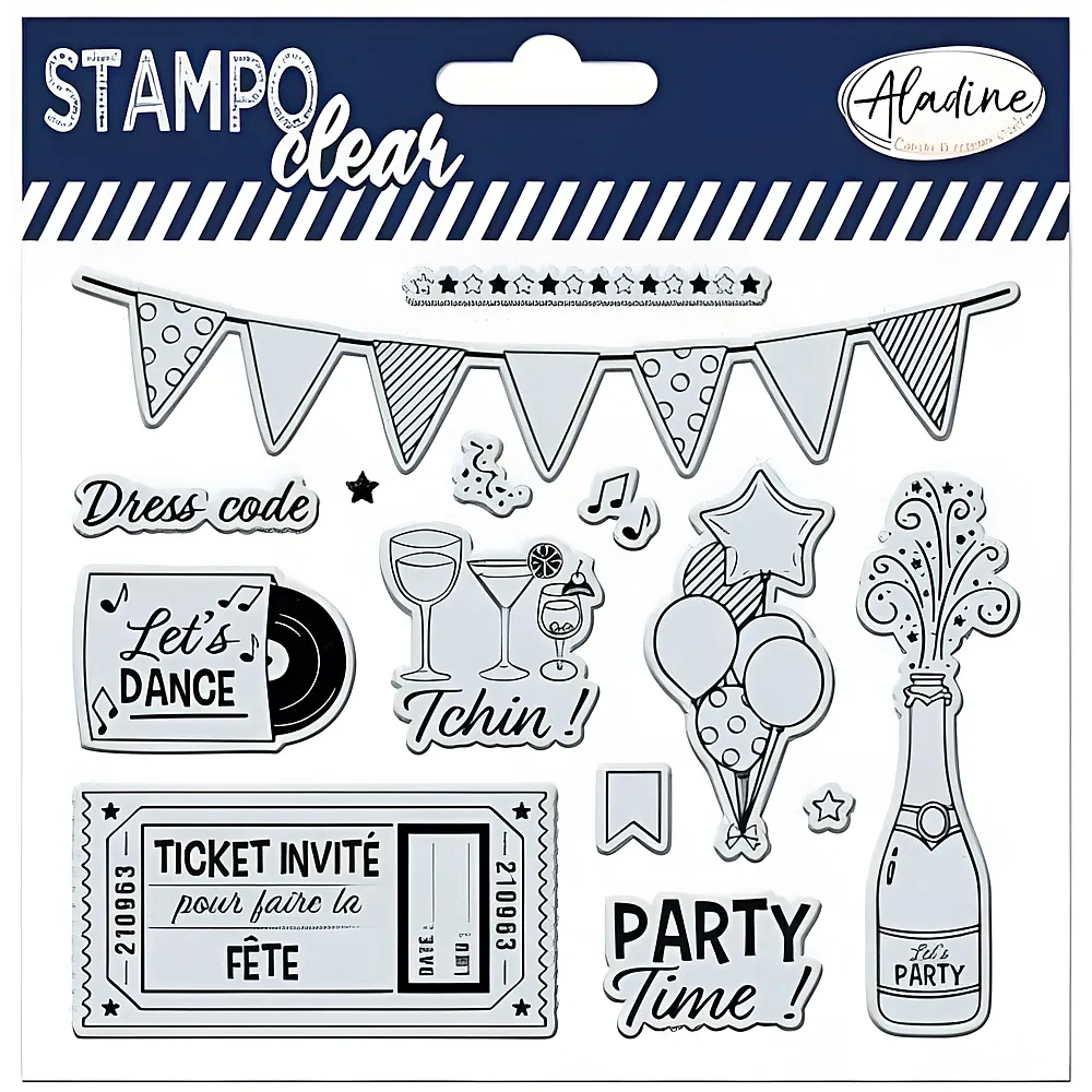 Aladine clear Stempel Feier | Stempelsets