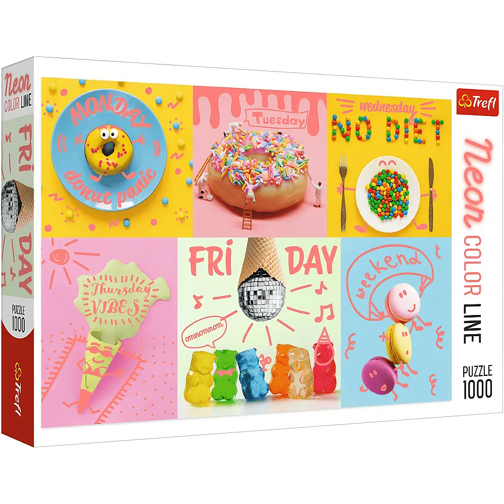 Trefl Puzzle Neon Color Line - Sweet Week - 1000 Teile