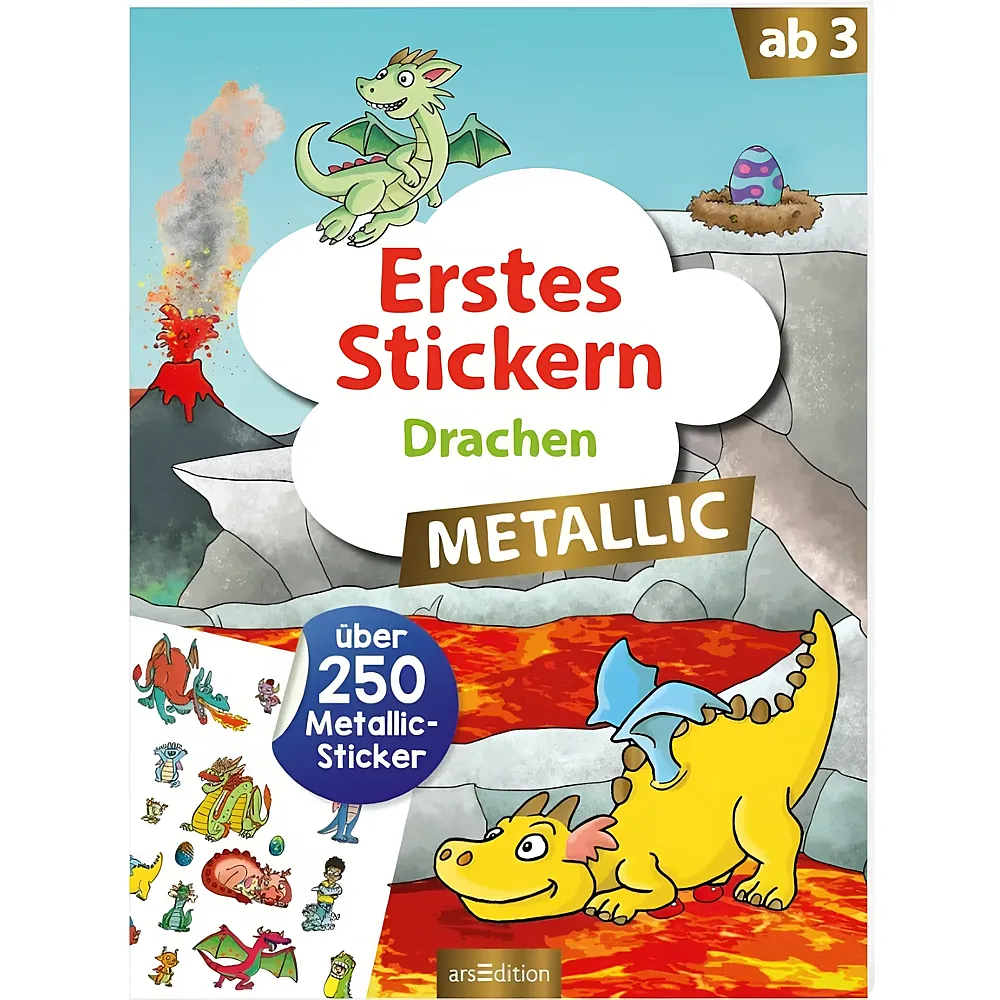 ars Edition Erstes Stickern: Drachen