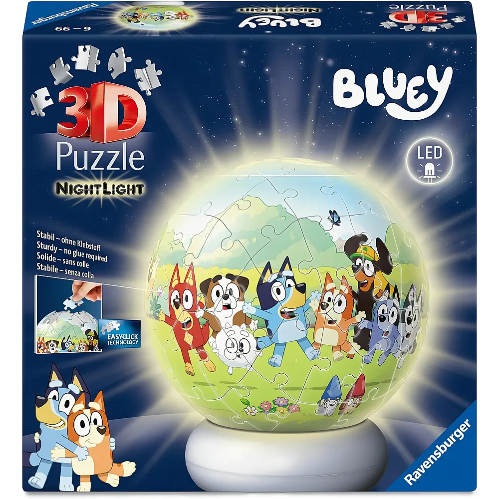 Ravensburger Puzzleball Nachtlicht Bluey - 73 Teile