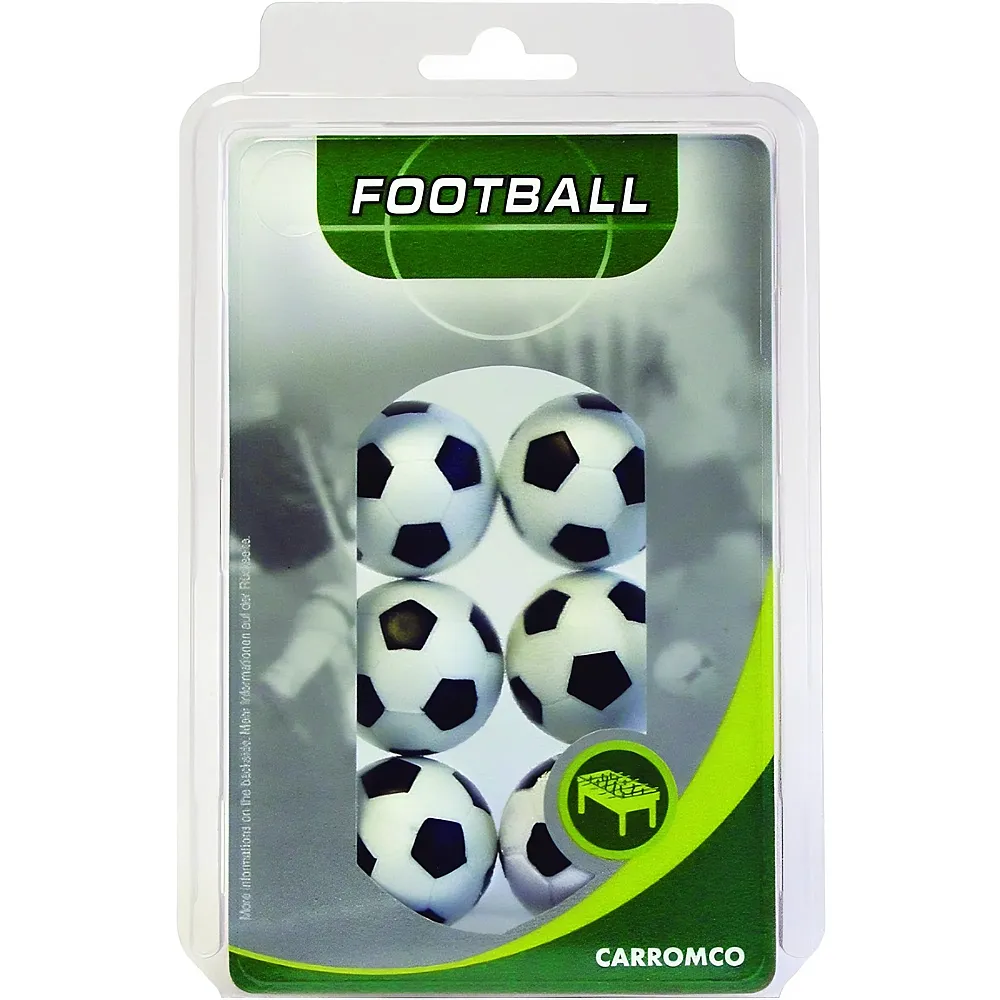 Carromco Kickerb�lle, 6x schwarz-wei, Blister