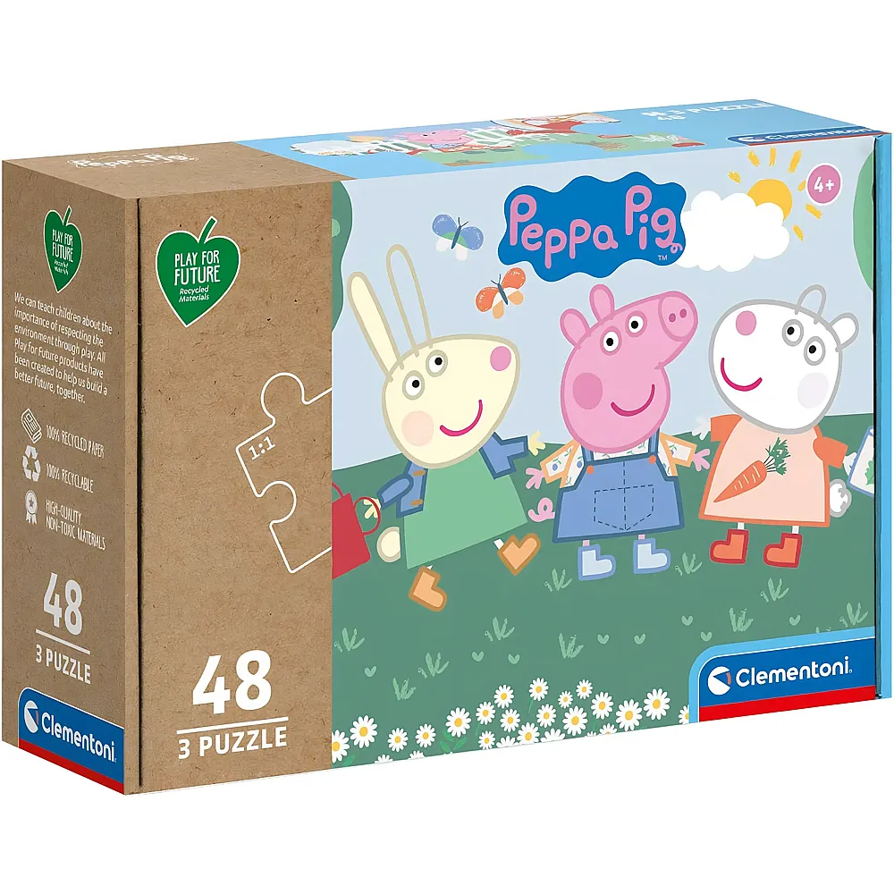 Clementoni Puzzle 3in1 Peppa Pig - 48 Teile