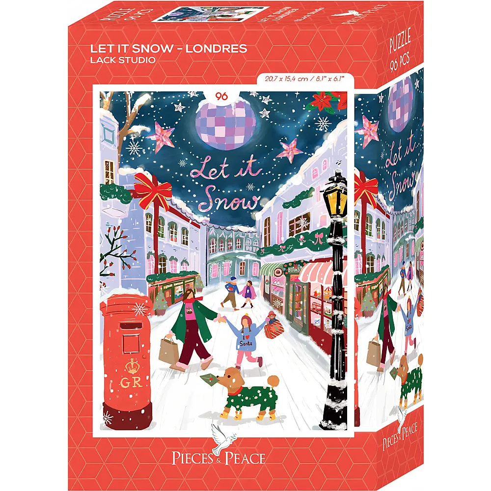 Pieces & Peace Puzzle Mini Let it Snow - London 96Teile
