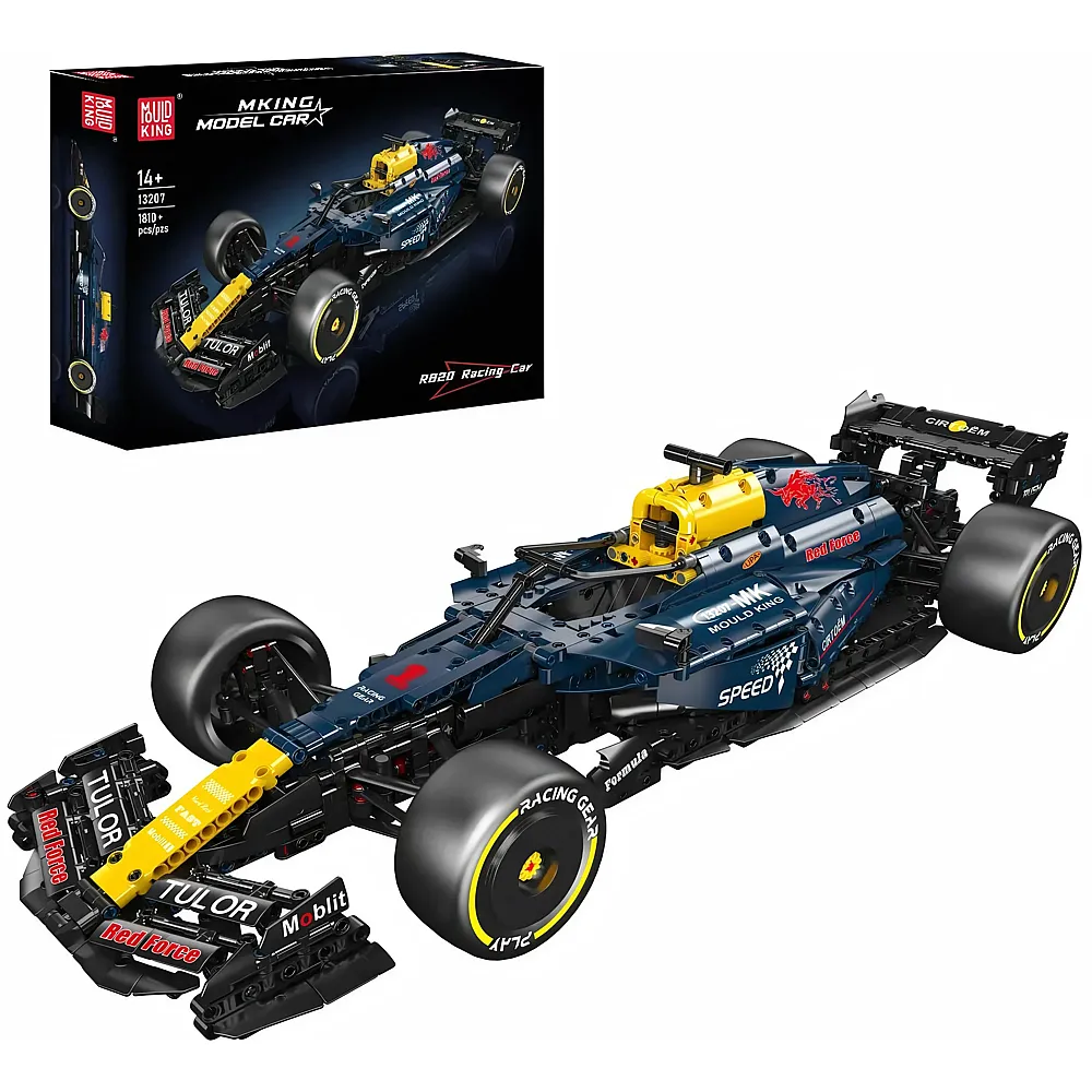 meinspielzeug - Mould King Model Cars Rennwagen RB20 f�r Motorsport-Fans MK-13207 | Klemmbausteine Fahrzeuge