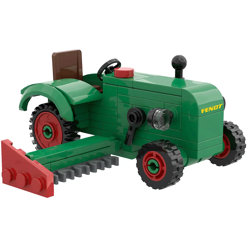 meinspielzeug - Brixies Plus Fendt Dieselross F28 mit M�hbalken Classic Club Collection 74Teile | Klemmbausteine