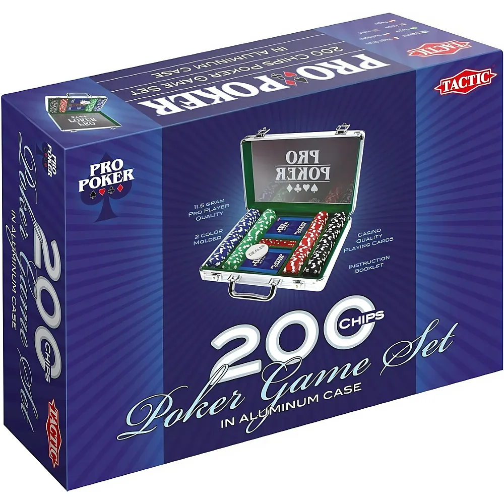 Tactic Pro Poker-Koffer, 200 Chips