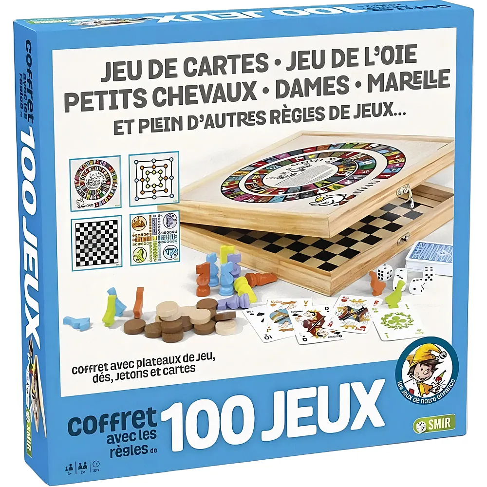 Cartamundi Coffret 100 Jeux Junior EN Bois