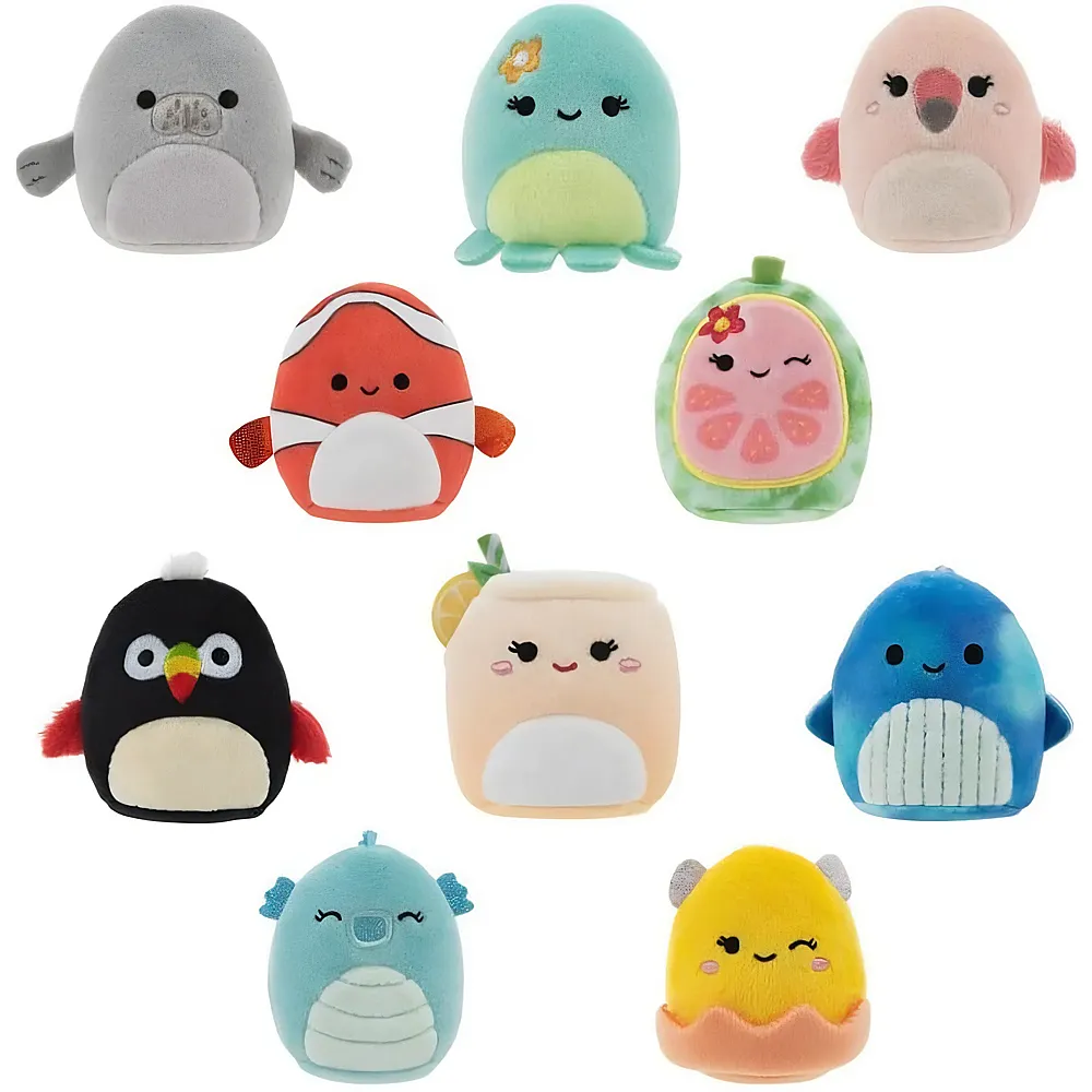 Squishmallows Squishville 10er Pack Urlaub Squad - 5 cm