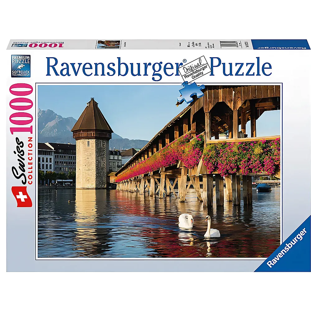 Ravensburger Puzzle Swiss Collection Luzern Kapellbrcke 1000Teile