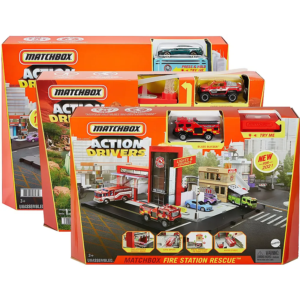 Matchbox Spielset mit Lichtern & Geräuschen - 1:64