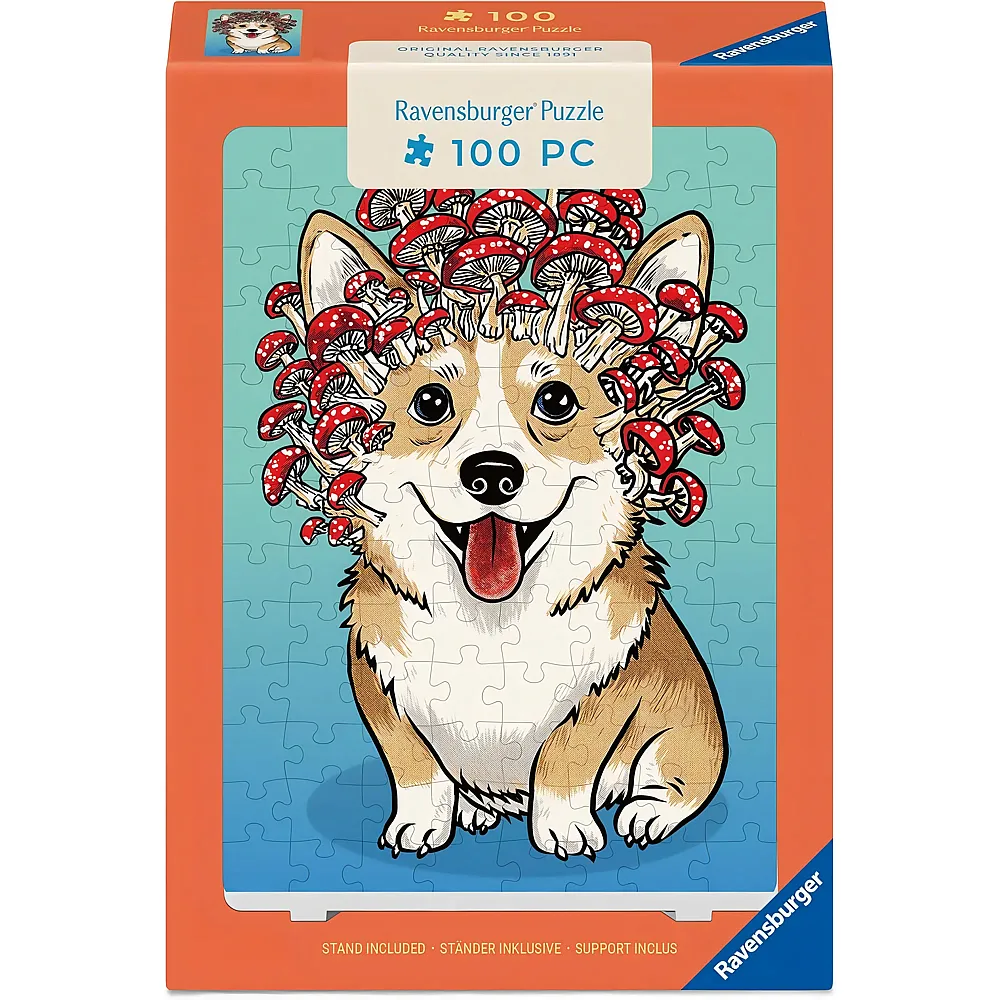 Ravensburger Puzzle Corgi-Pilz - 100 Teile