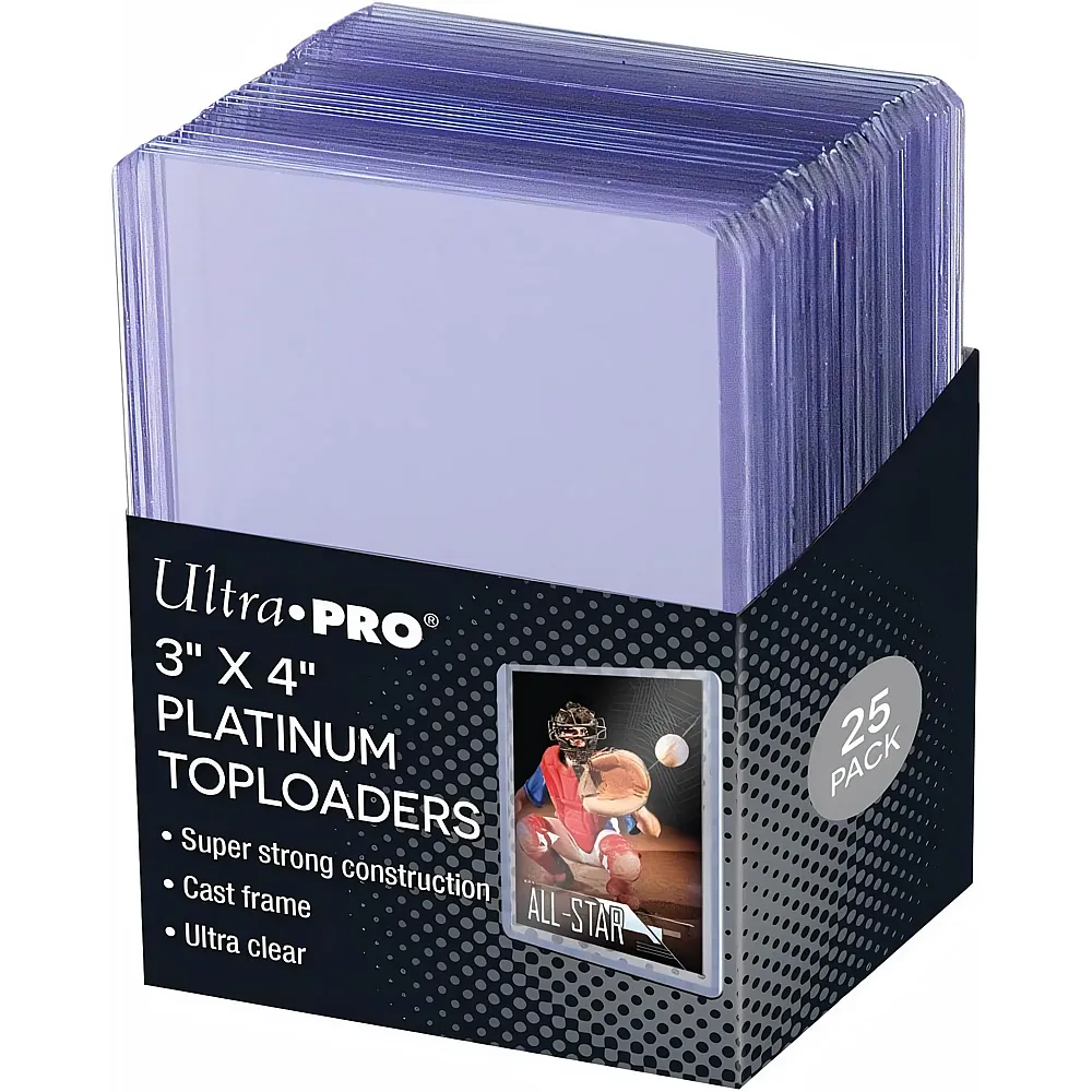Ultra Pro 3 X 4 Ultra Clear Platinum Toploader 25ct