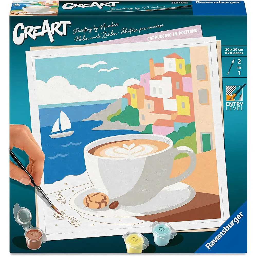 Ravensburger CreArt Malen nach Zahlen - Cappuccino in Positano