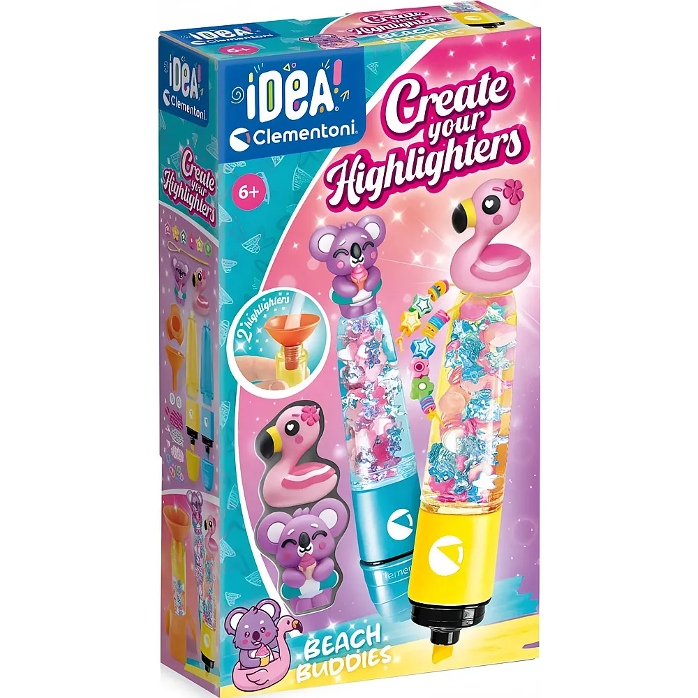 Clementoni Idea Deine Textmarker-Kreationen Beach-Buddies