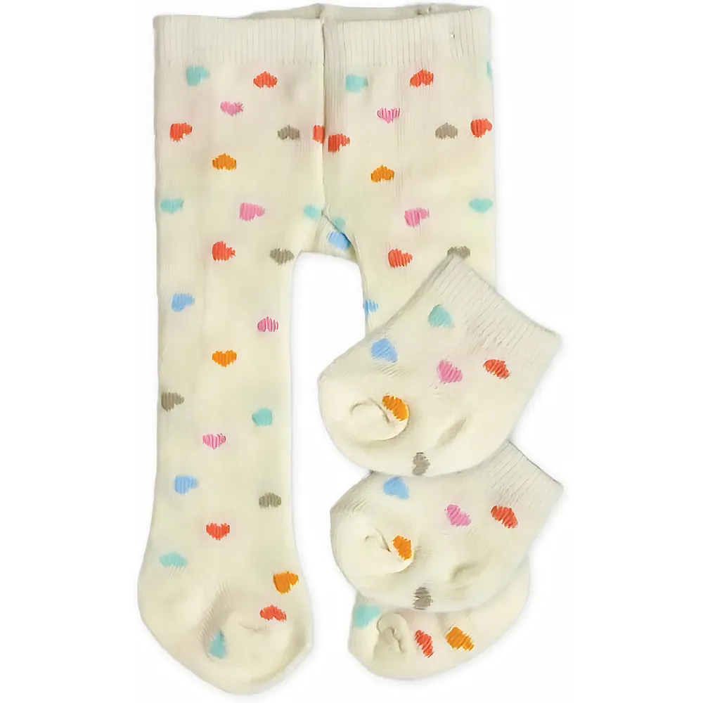 Heless Puppen-Maillot mit Socken Herz Konfetti, 28-35 cm