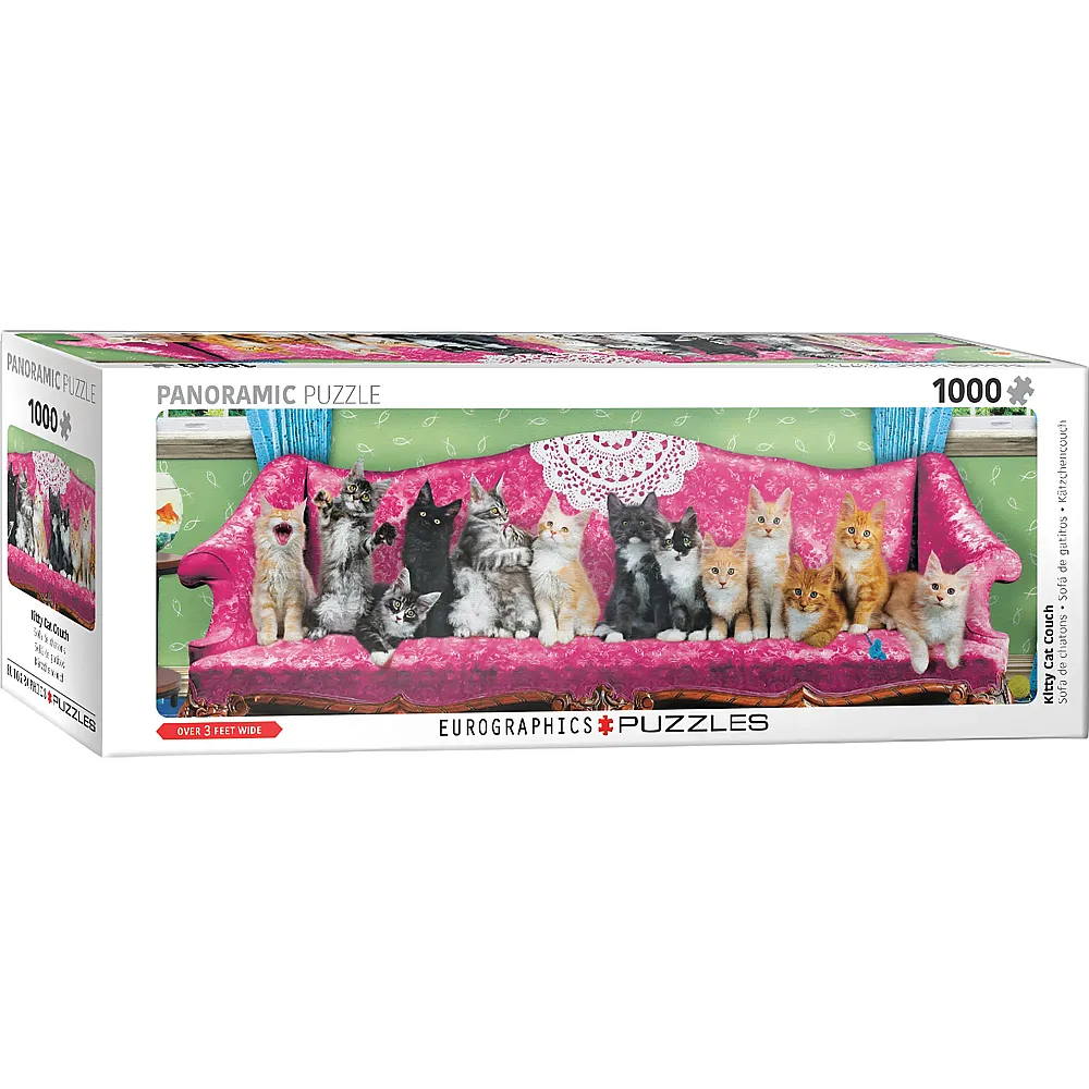 Eurographics Puzzle Panorama K�tzchen-Katzen-Couch 1000Teile