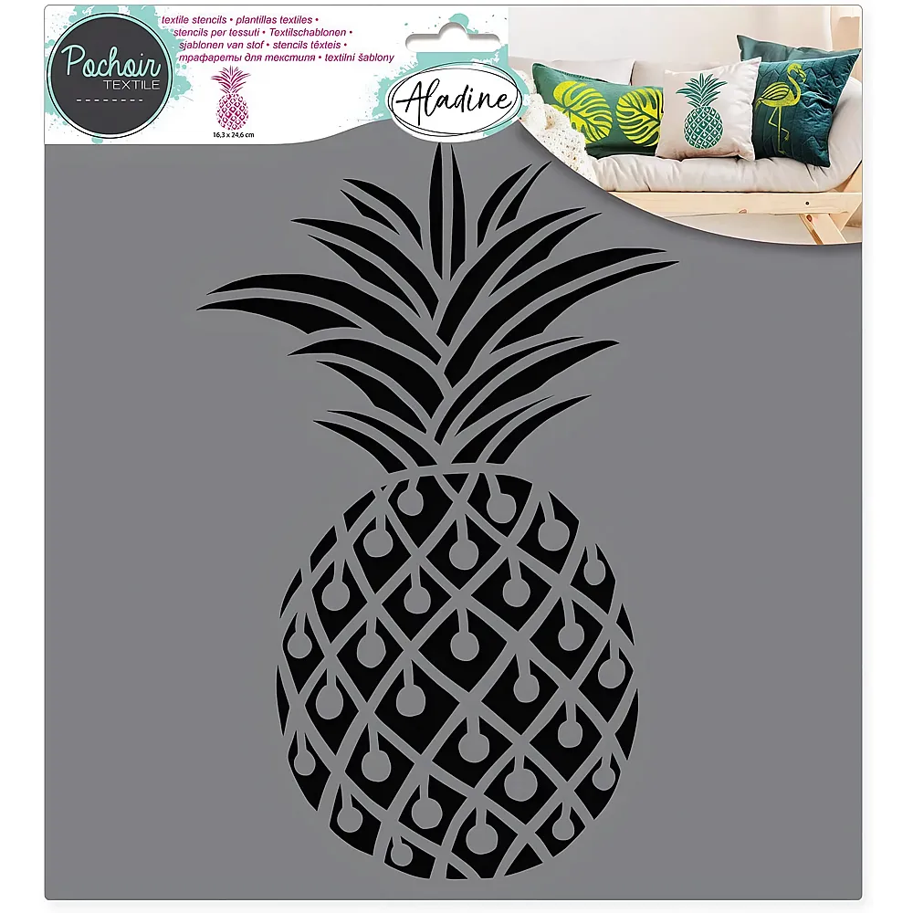 Aladine Textilschablone Ananas