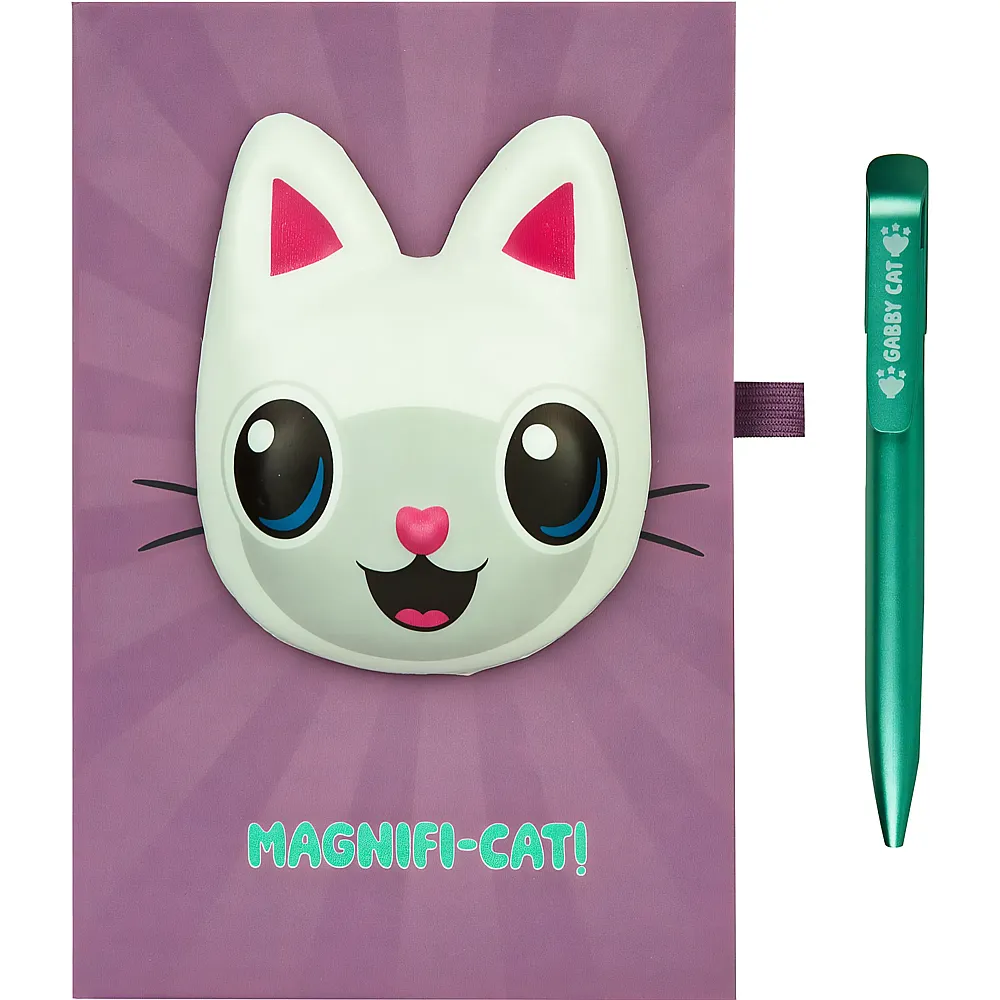 Undercover Gabby's Dollhouse Squishy-Notizbuch mit Stift