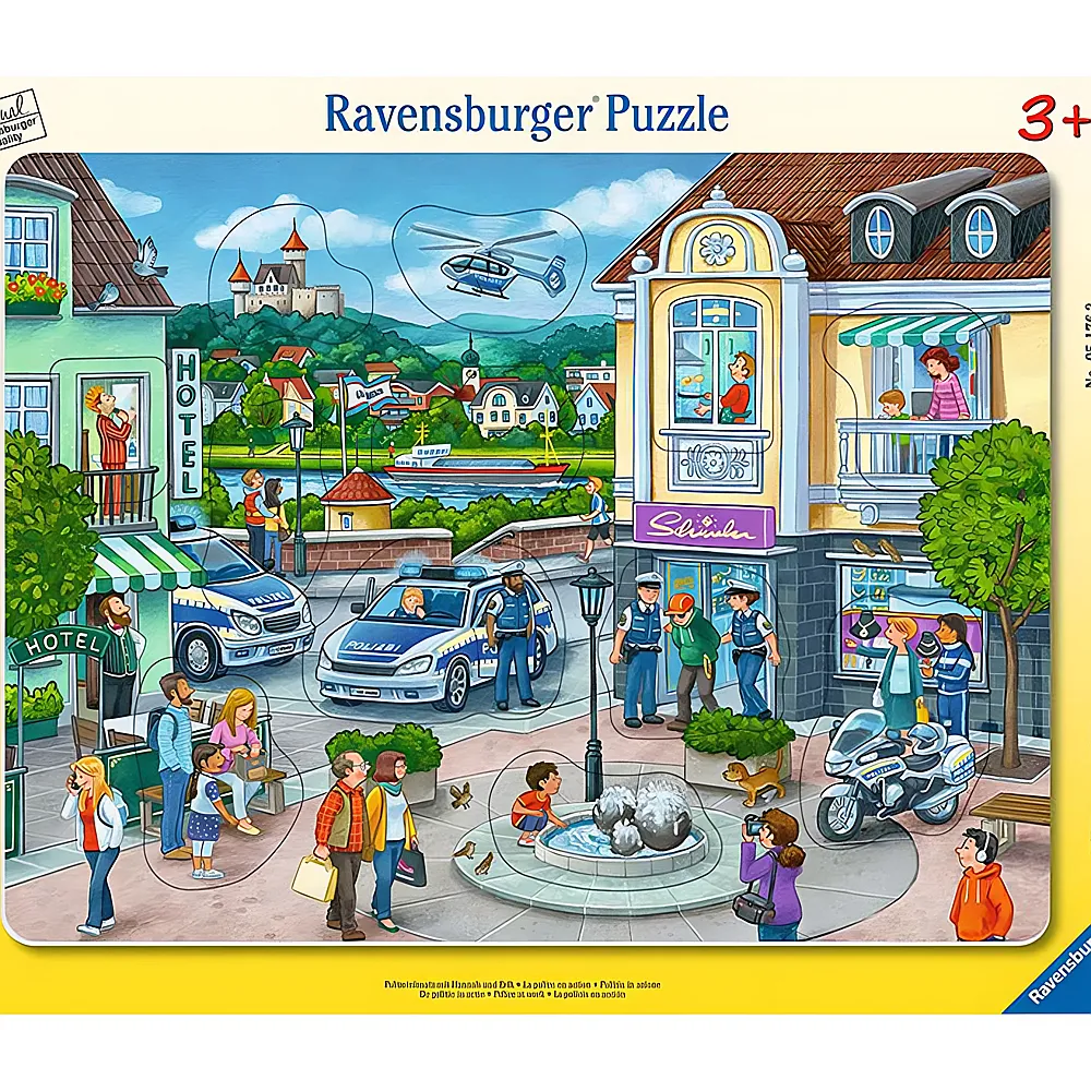Ravensburger Puzzle Polizeieinsatz mit Hannah 12Teile | Rahmenpuzzle