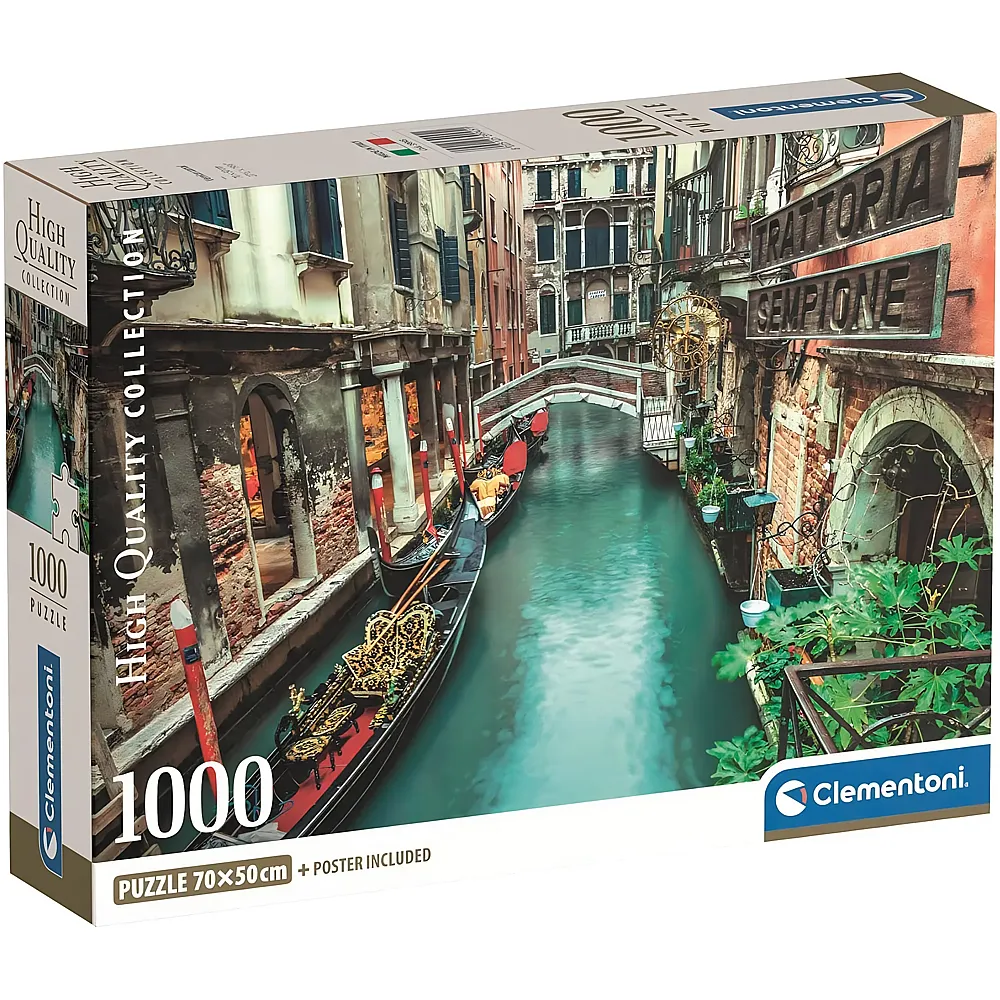 Clementoni Puzzle High Quality Collection Kanal in Venedig - 1000 Teile