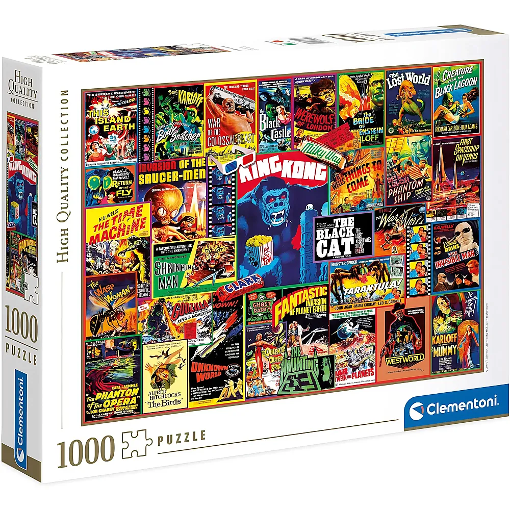 Clementoni Puzzle High Quality Collection Thriller-Klassiker - 1000 Teile