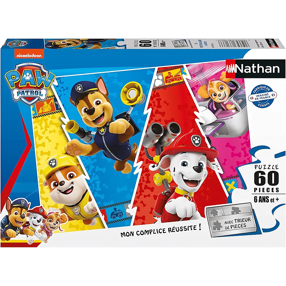 Nathan Puzzle Bunte Paw Patrol - 60 Teile
