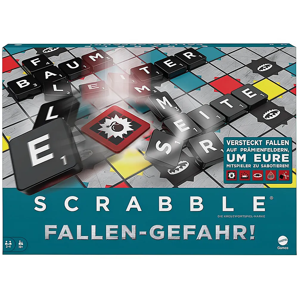 Mattel Games Scrabble Fallen-Gefahr DE