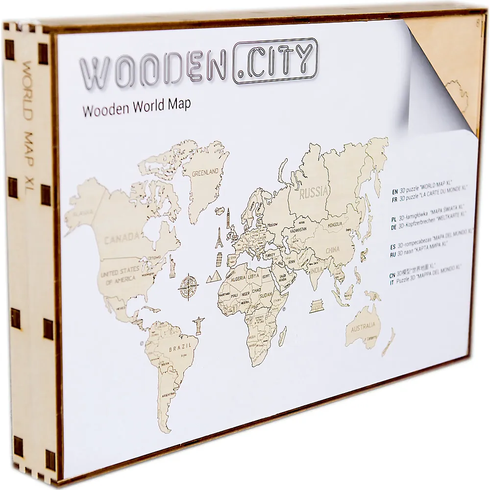 Wooden City Weltkarte XL - 48 Teile