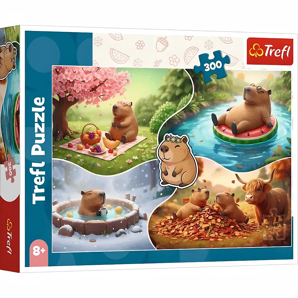 Trefl Puzzle Vier Jahreszeiten mit Caybaras - 300 Teile