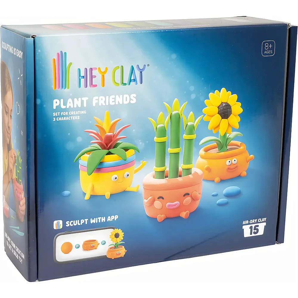 HEY Clay Pflanzen 15 Dosen, d/e selbsttrocknende Knete