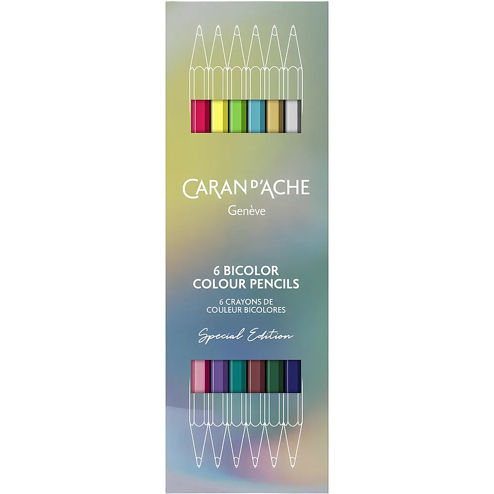 Caran d'Ache Farbstift Bicolor - 6 Teile