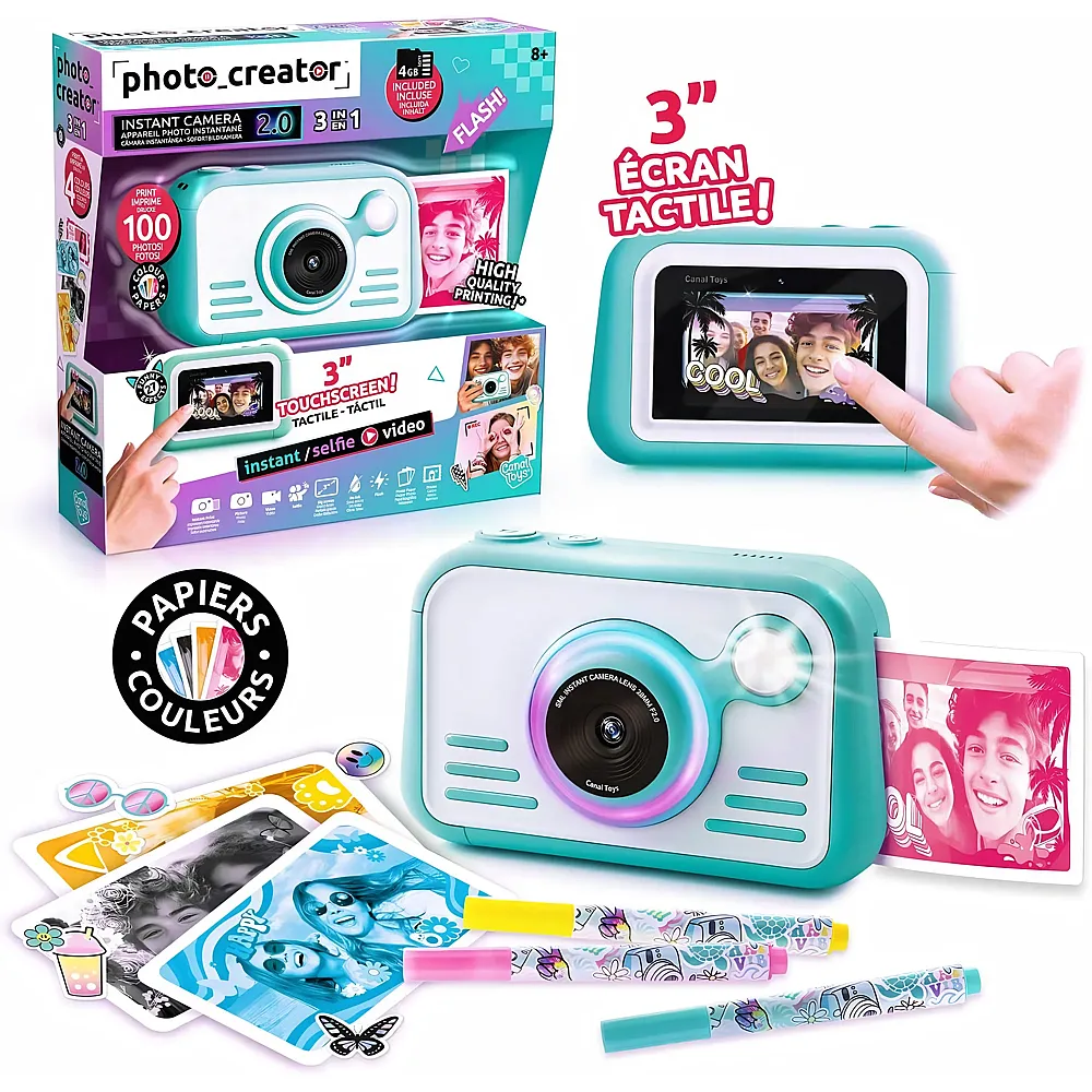 Canal Toys Instant Camera 2.0 with color paper