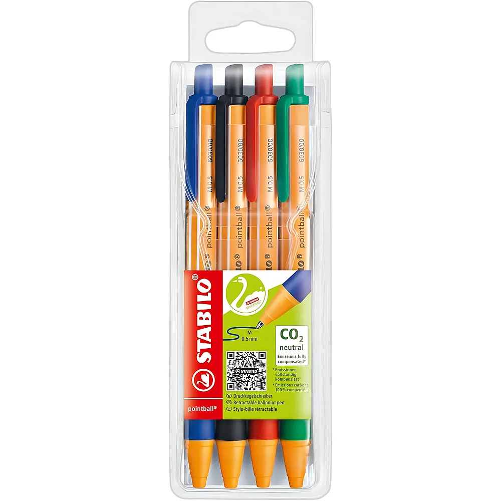 meinspielzeug - Stabilo pointball 4er Etui Druck-Kugelschreiber | Schule & Kindergarten