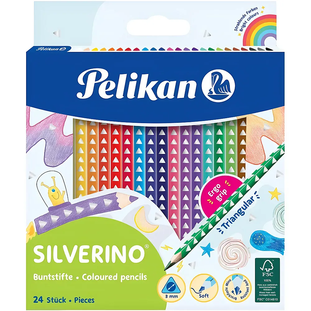 Pelikan Buntstifte dreieckig Silverino 24Teile